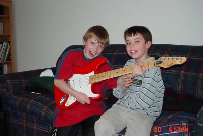 Me (left) and my friend in 6th grade